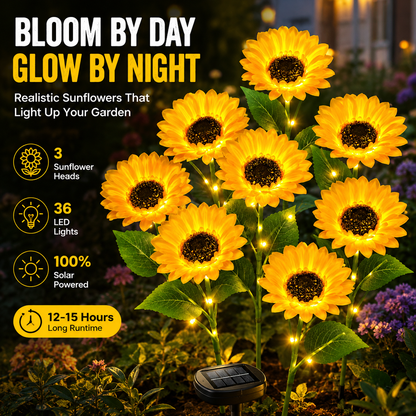 2026 Upgraded Sunflower Solar Garden Lights Outdoor
