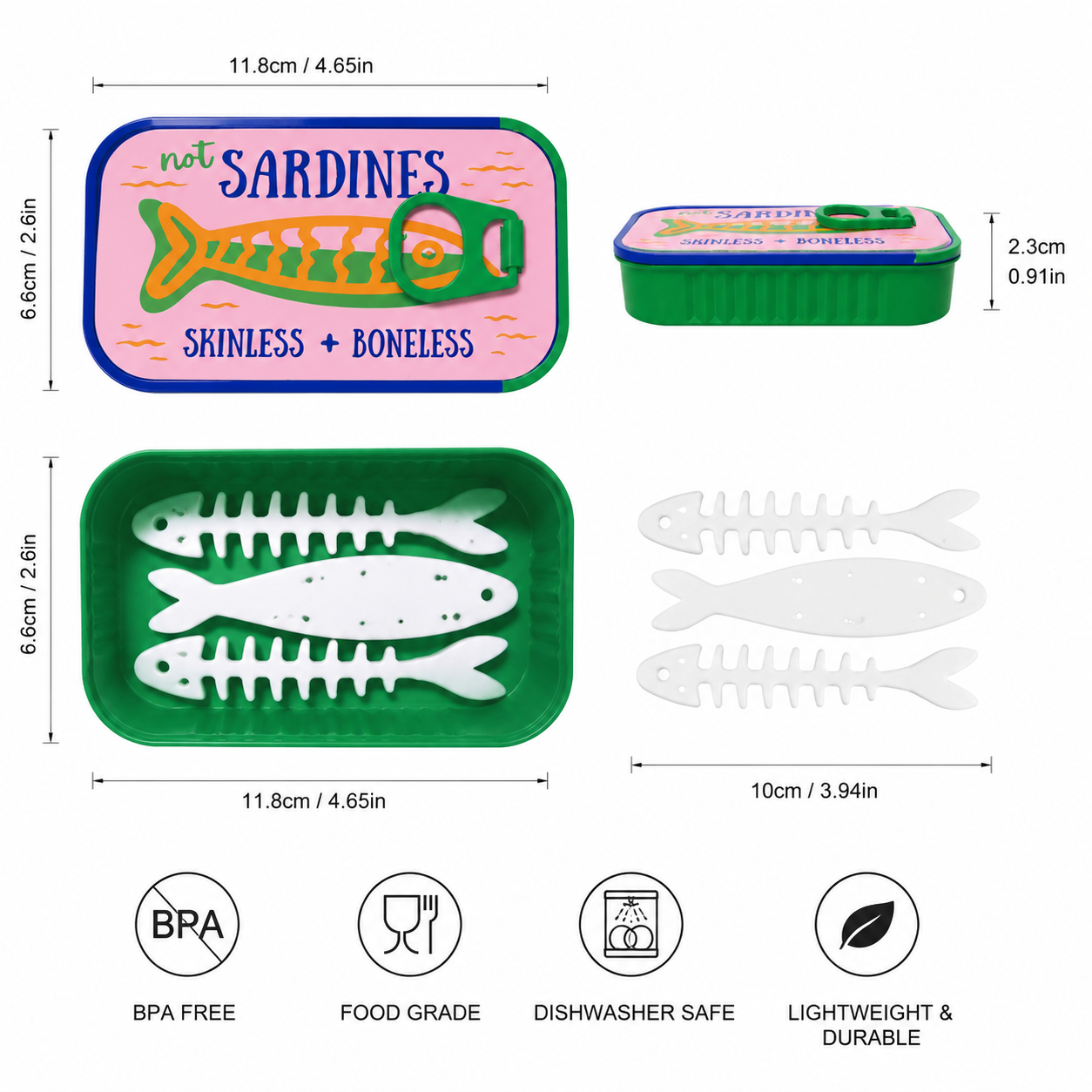 🐟 Vintage Sardine Tin Jewelry Box – Cute Mini Travel Jewelry Organizer