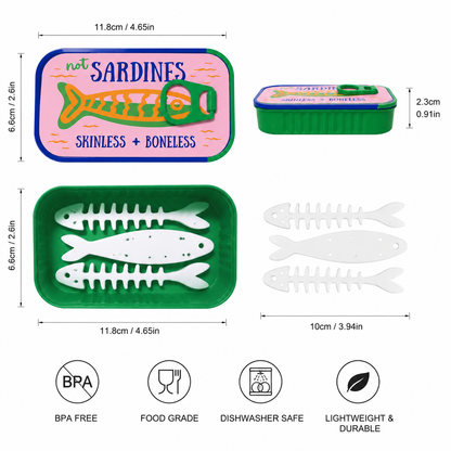 🐟 Vintage Sardine Tin Jewelry Box – Cute Mini Travel Jewelry Organizer