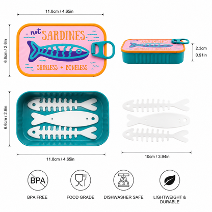 🐟 Vintage Sardine Tin Jewelry Box – Cute Mini Travel Jewelry Organizer