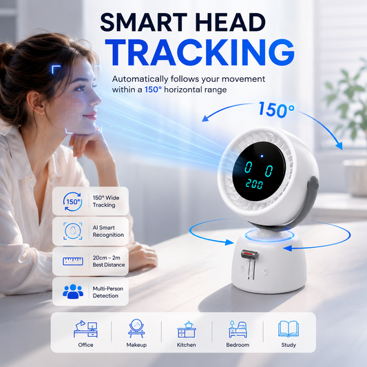 🔥 LAST DAY 50% OFF | Breeze Follows You™ AI Head Tracking Fan
