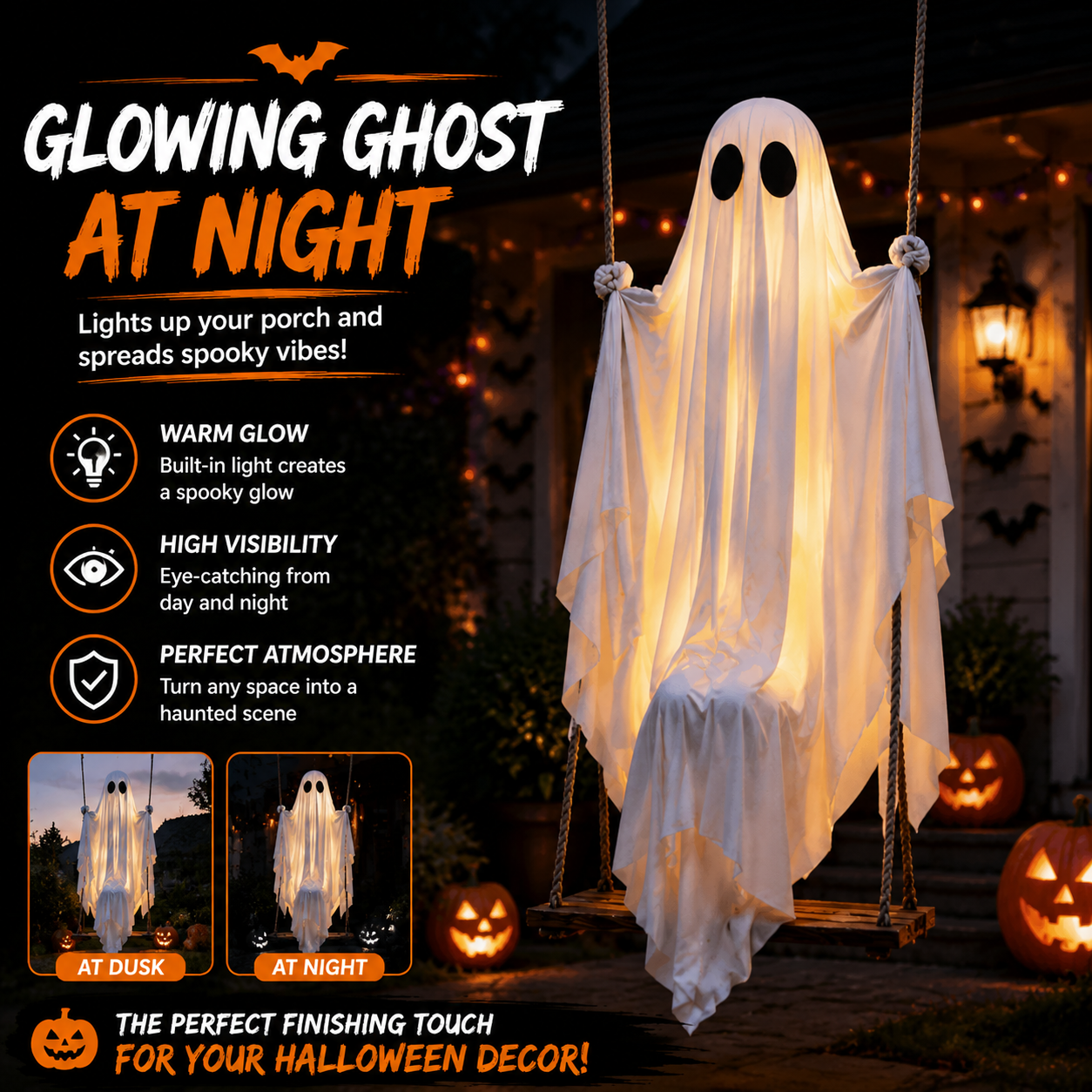 Swinging Ghost Hanging Decoration