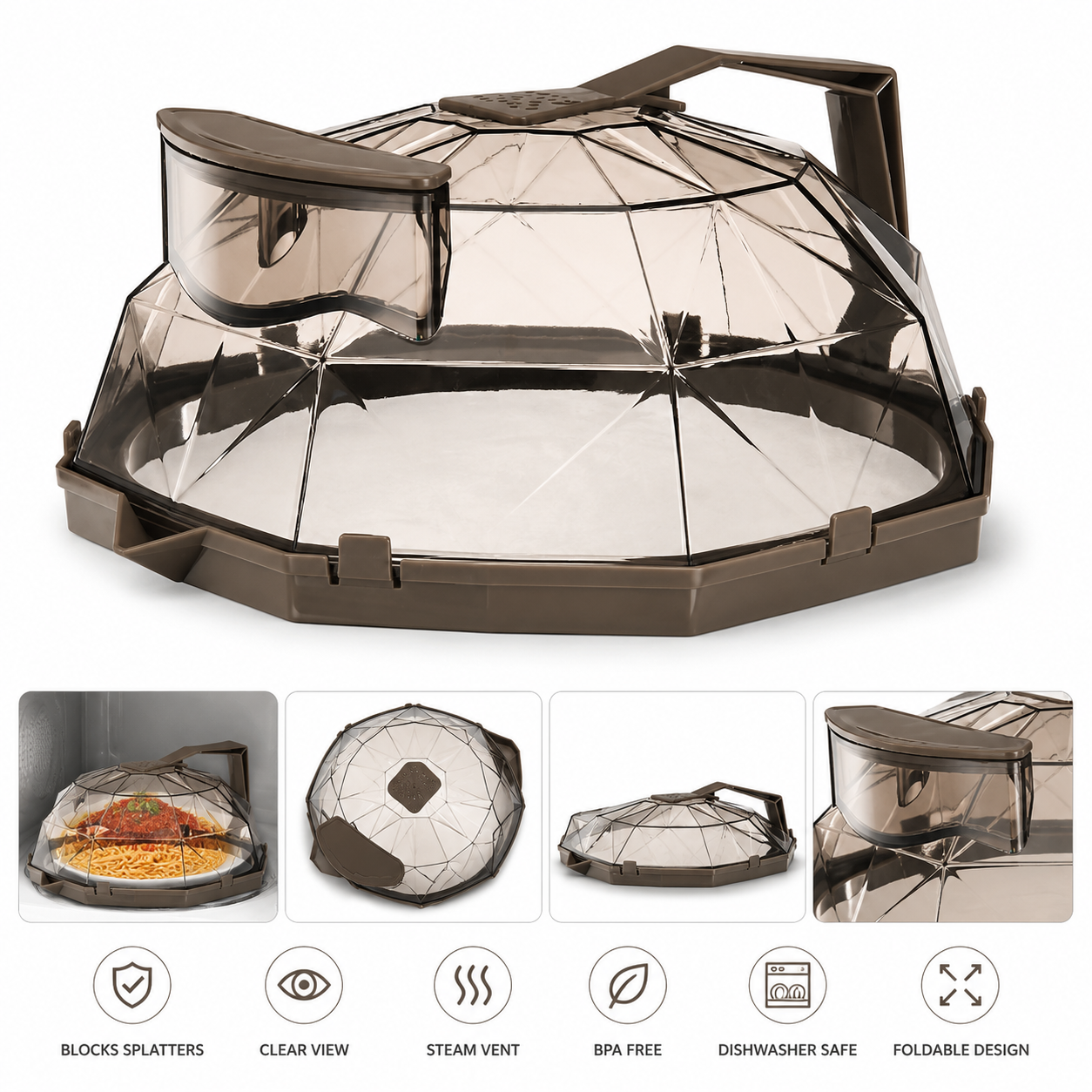 🔥 50% OFF TODAY | 🍲 Collapsible Microwave Splatter Cover – Steam Vent Food Cover For Cleaner Microwave & Easy Kitchen Storage