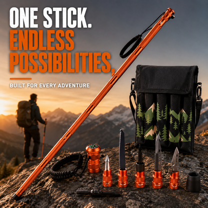 🚨 LAST DAY 40% OFF | TerraTactic™ Survival Hiking Stick – Adjustable Trekking Pole with Built-In Outdoor Survival Tools