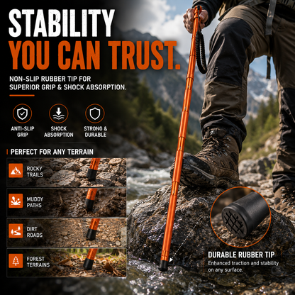 🚨 LAST DAY 40% OFF | TerraTactic™ Survival Hiking Stick – Adjustable Trekking Pole with Built-In Outdoor Survival Tools