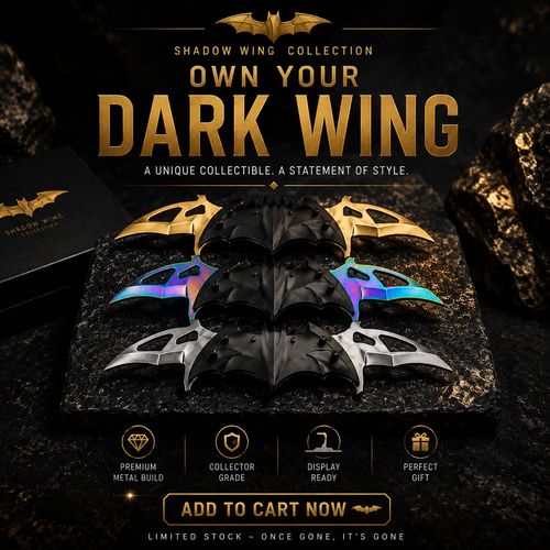 Nocturnal Wing Collectible Set – Premium Metal Display Art Piece (3 Finishes)