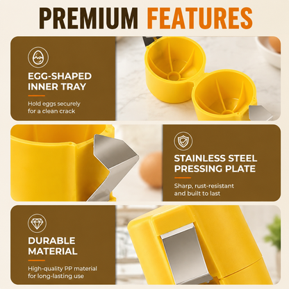 Easy-Press Egg Shell Opener | Clean Egg Cracking Tool