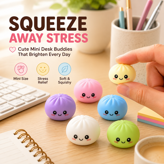 🥰 Cute Mini Stress Balls – 5PCS Squishy Desk Toys For Instant Relaxation