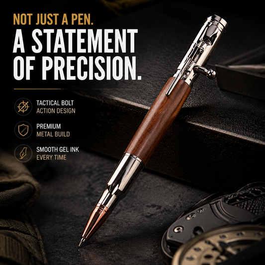 🔥 LAST DAY 50% OFF-Tactical Bolt Action Pen🖊️– Premium Metal Retractable Gel Ink Pen With Gift Box