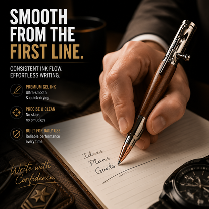🔥 LAST DAY 50% OFF-Tactical Bolt Action Pen🖊️– Premium Metal Retractable Gel Ink Pen With Gift Box