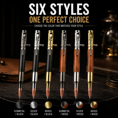 🔥 LAST DAY 50% OFF-Tactical Bolt Action Pen🖊️– Premium Metal Retractable Gel Ink Pen With Gift Box