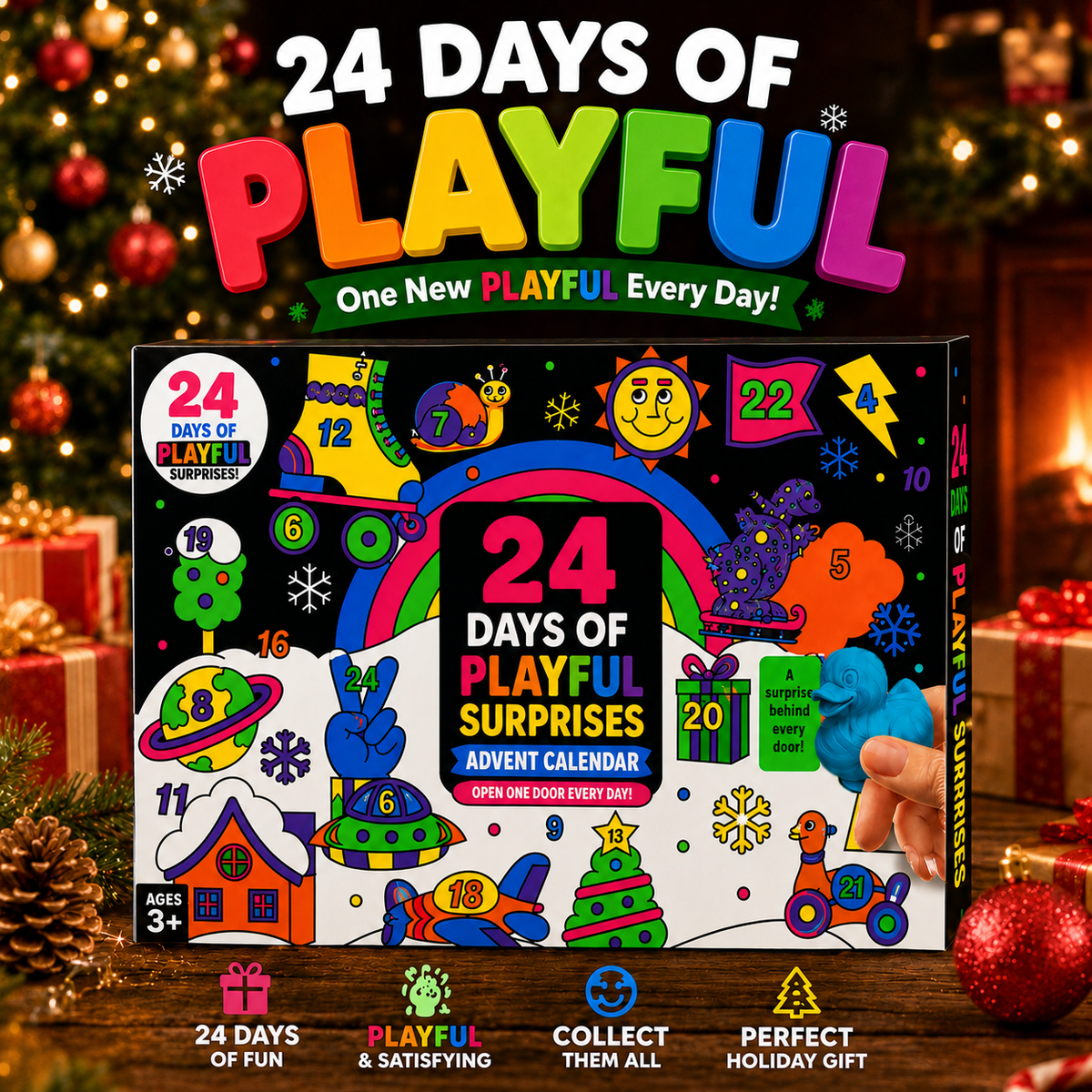 🔥 LAST DAY 50% OFF-🎄 24-Day Squishy Christmas Advent Calendar – 24 Surprise Sensory Toys For Kids