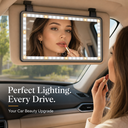 🔥 LAST DAY 50% OFF-✨ LED Car Sun Visor Vanity Mirror – Touch-Control Lighted Makeup Mirror