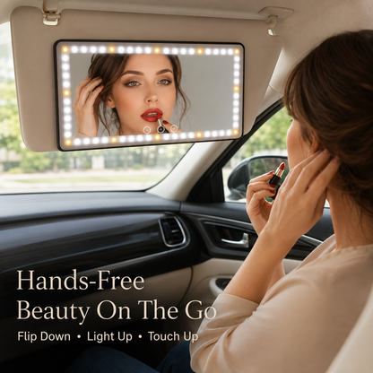 🔥 LAST DAY 50% OFF-✨ LED Car Sun Visor Vanity Mirror – Touch-Control Lighted Makeup Mirror