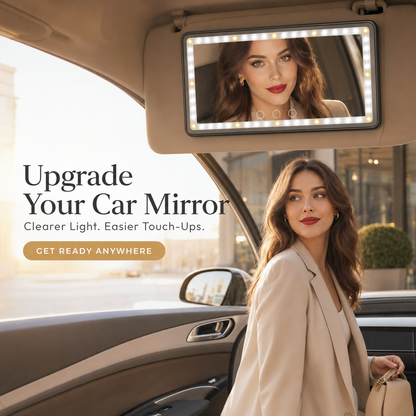 🔥 LAST DAY 50% OFF-✨ LED Car Sun Visor Vanity Mirror – Touch-Control Lighted Makeup Mirror