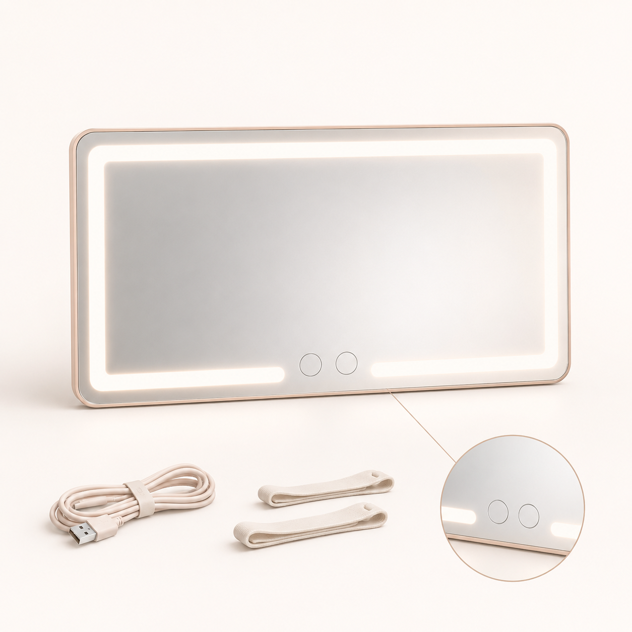 🔥 LAST DAY 50% OFF-✨ LED Car Sun Visor Vanity Mirror – Touch-Control Lighted Makeup Mirror