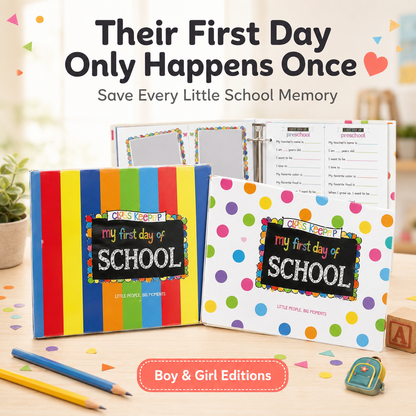 🔥 LAST DAY 50% OFF-🥹 First & Last Day Preschool Memory Book – Kids’ School Keepsake Album