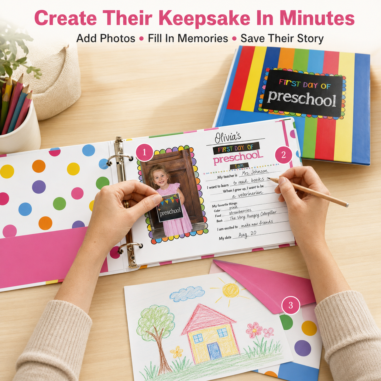 🔥 LAST DAY 50% OFF-🥹 First & Last Day Preschool Memory Book – Kids’ School Keepsake Album