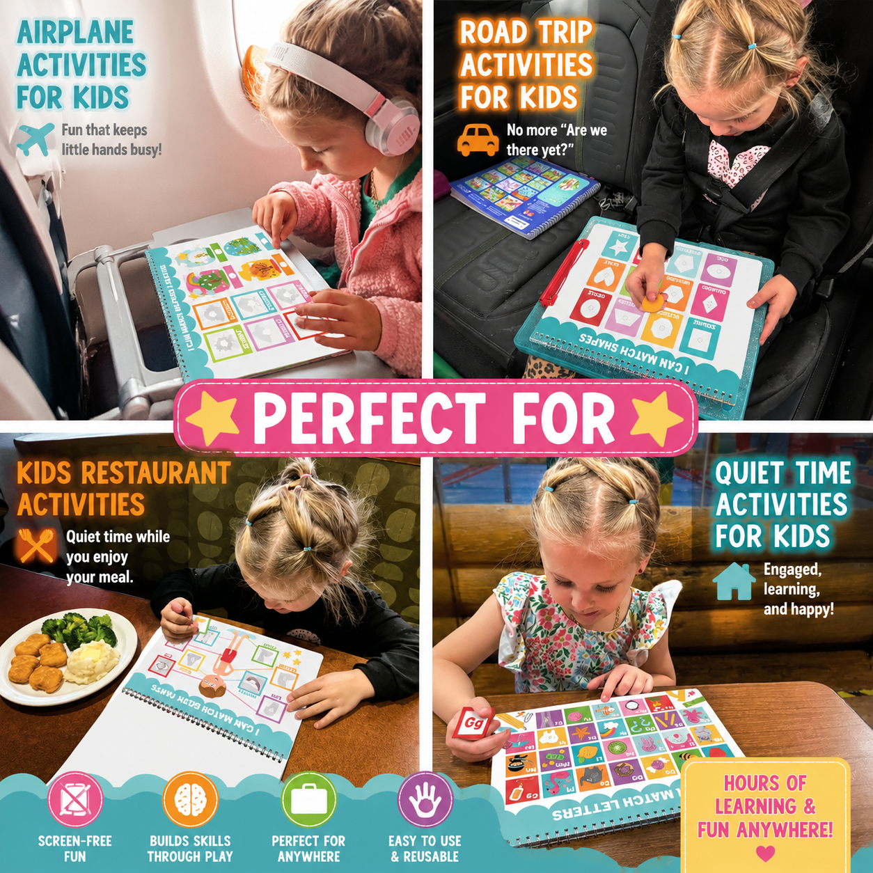 Montessori Busy Activity Book for Toddlers 3-5 | Screen-Free Learning Toy