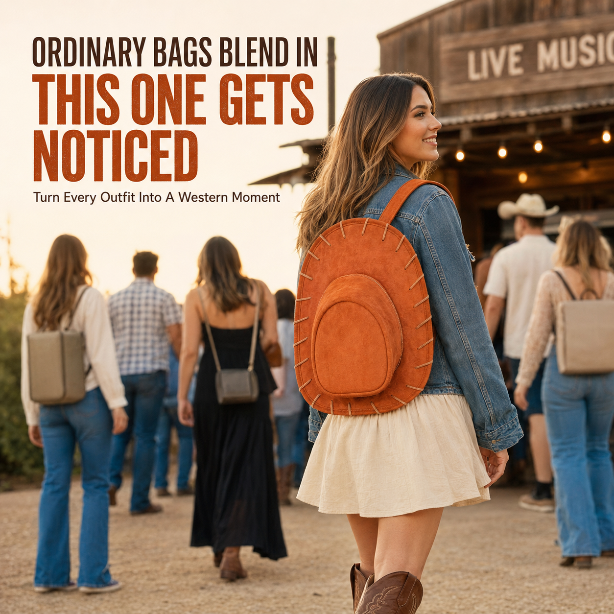 Western Hat Backpack – Unique Cowgirl Style Bag For Everyday Adventures🤠