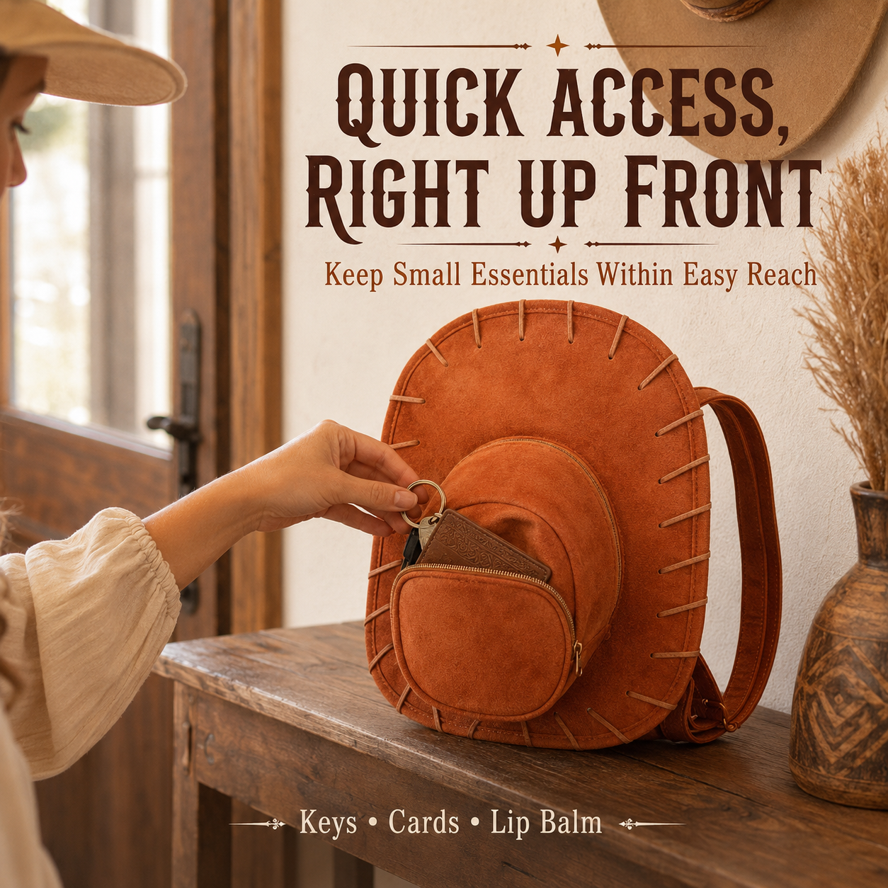 Western Hat Backpack – Unique Cowgirl Style Bag For Everyday Adventures🤠