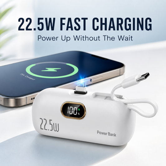 ⚡ Mini 5000mAh 22.5W Portable Power Bank