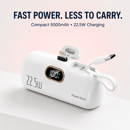 ⚡ Mini 5000mAh 22.5W Portable Power Bank