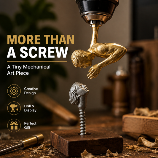 Creative Screw Art Kit – DIY Mechanical Sculpture Gift For Makers & Woodworkers