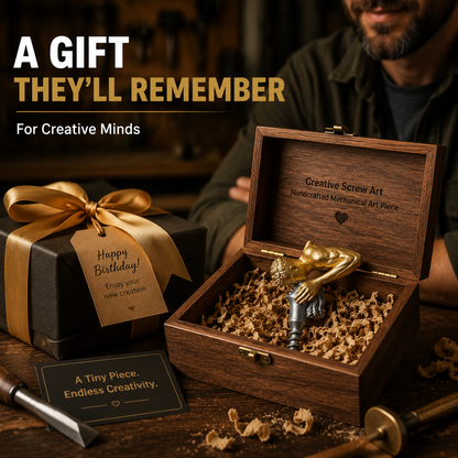 Creative Screw Art Kit – DIY Mechanical Sculpture Gift For Makers & Woodworkers