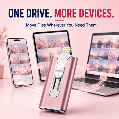🔥 LAST DAY 50% OFF-💾 4-in-1 Phone Flash Drive – Easy Photo Backup & Extra Storage