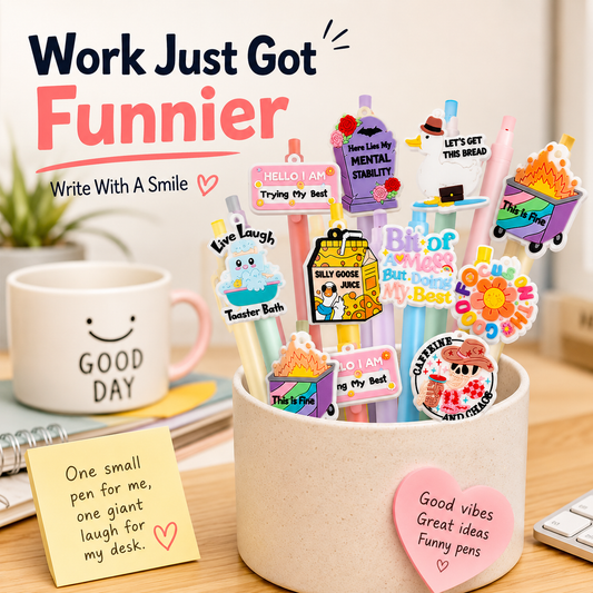 😂 Funny Dumpster Fire Meme Pens Set – Novelty Ballpoint Pens for Teachers, Coworkers, Nurses & Office Desk Gifts (18/36 PCS)