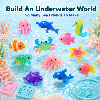 🔥 LAST DAY 50% OFF-🌊 Magic Water Sea Animal DIY Kit – Create, Dip & Watch It Come Alive