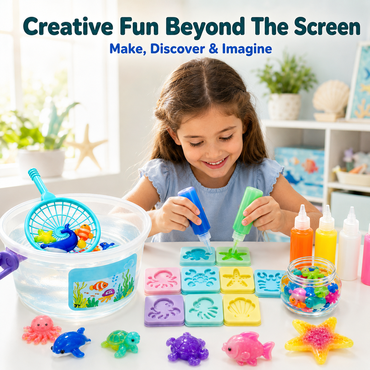 🔥 LAST DAY 50% OFF-🌊 Magic Water Sea Animal DIY Kit – Create, Dip & Watch It Come Alive