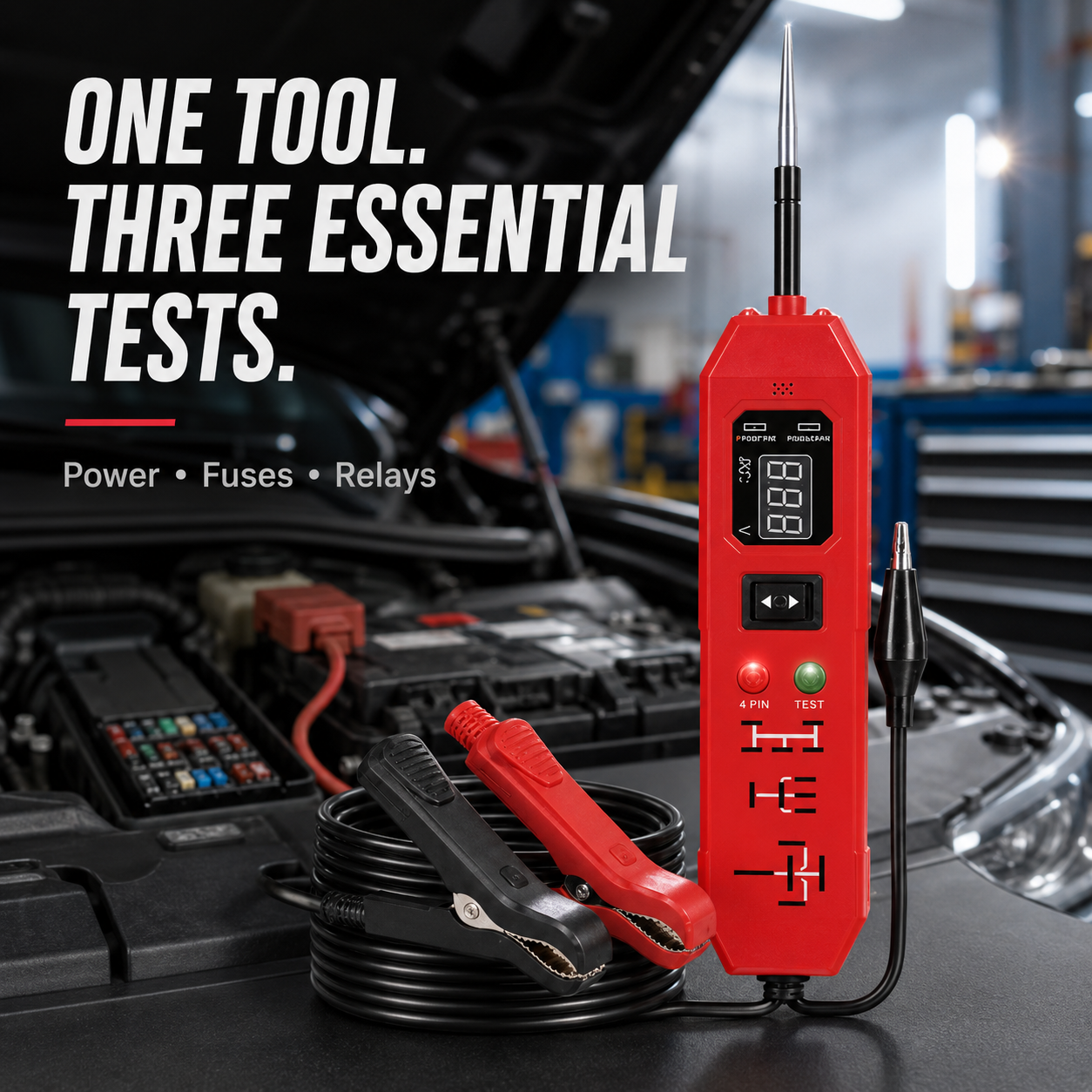 ⚡ 3-in-1 Automotive Circuit Probe & Relay Tester