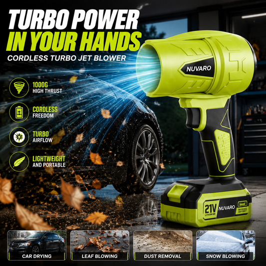 ⚡ NUVARO Turbo Jet Blower – 1000G Cordless Air Duster