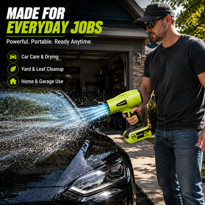 ⚡ NUVARO Turbo Jet Blower – Powerful Cordless Air Duster with 1000G High Thrust, 21V Battery, Leaf Blower & Car Dryer Tool