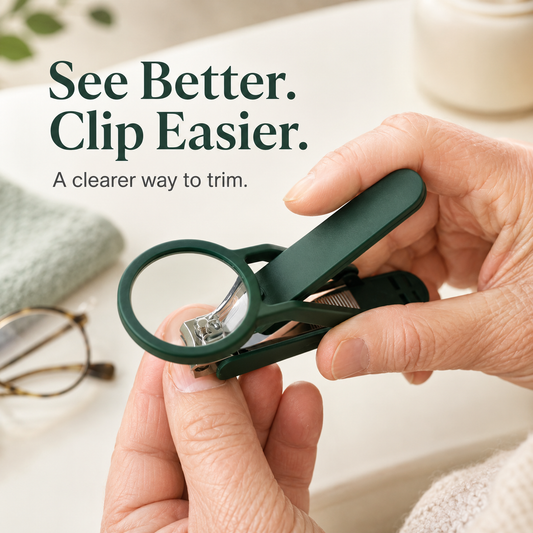 🔍 Magnifying Nail Clipper ✂️ -Easy Grip Stainless Steel Nail Cutter for Clearer, Safer Trimming