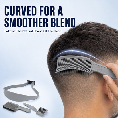 ✂️ 3‑Piece Fade Guide & Blending Comb Set – Easier At‑Home Haircuts