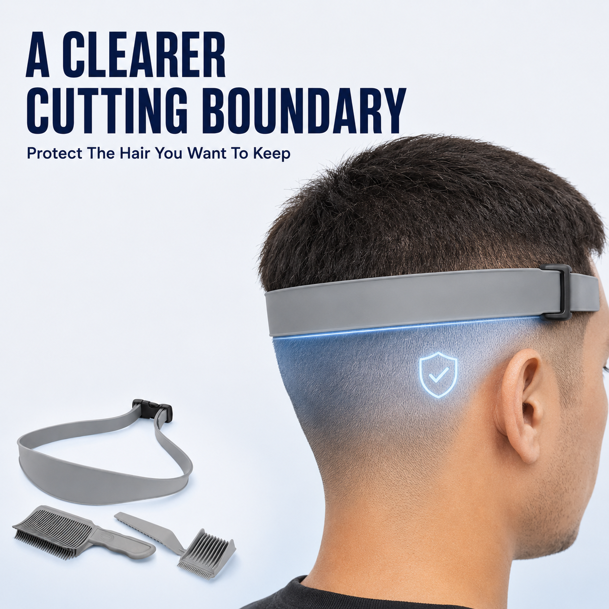 ✂️ 3‑Piece Fade Guide & Blending Comb Set – Easier At‑Home Haircuts