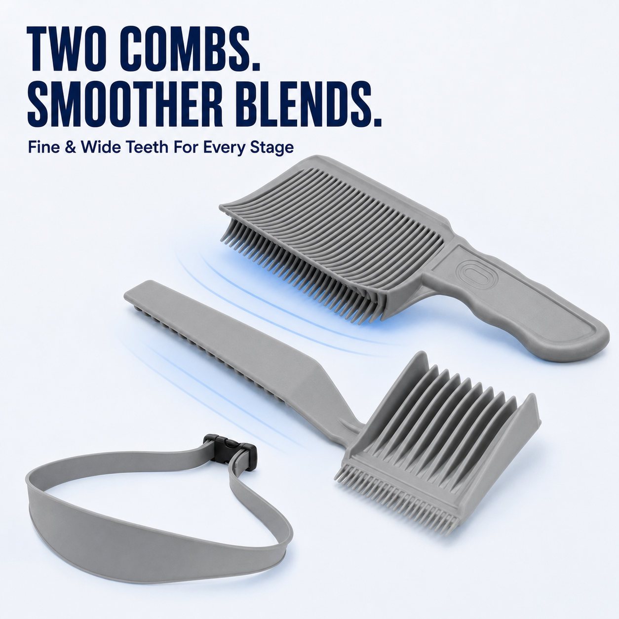 ✂️ 3‑Piece Fade Guide & Blending Comb Set – Easier At‑Home Haircuts