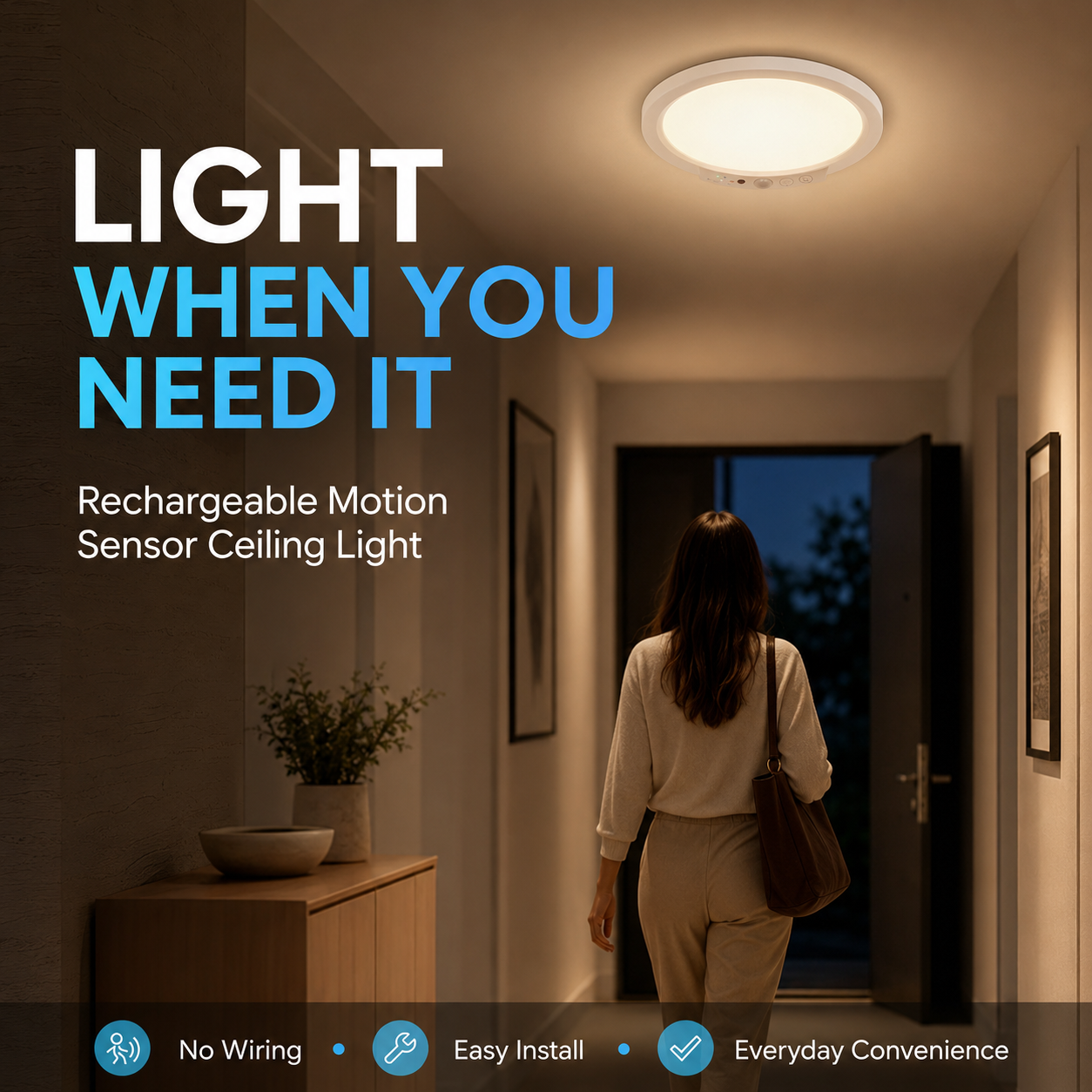 🔥Limited-Time 50% OFF🔥Rechargeable Motion Sensor Light | Ultra-Thin LED Lamp