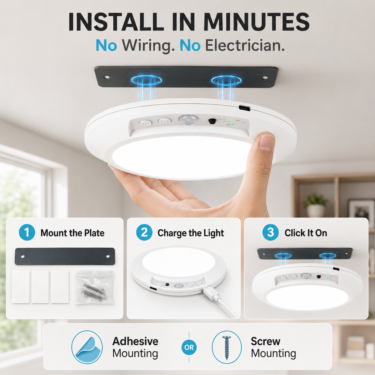 🔥Limited-Time 50% OFF🔥Rechargeable Motion Sensor Light | Ultra-Thin LED Lamp