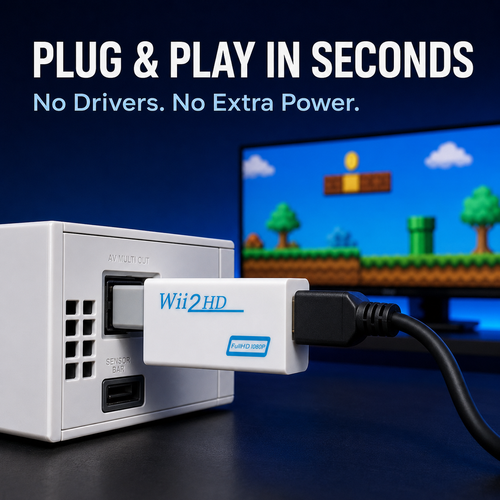 🎮 Classic Console to HDMI Adapter – Plug & Play 1080P Converter