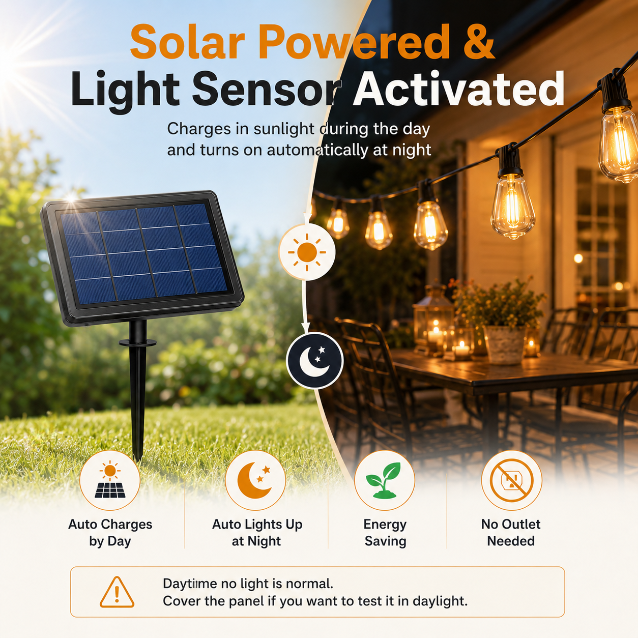 🌞 50FT Solar String Lights – IR Remote, 8 Modes, Dusk-to-Dawn, Waterproof & Shatterproof for Patio Decor