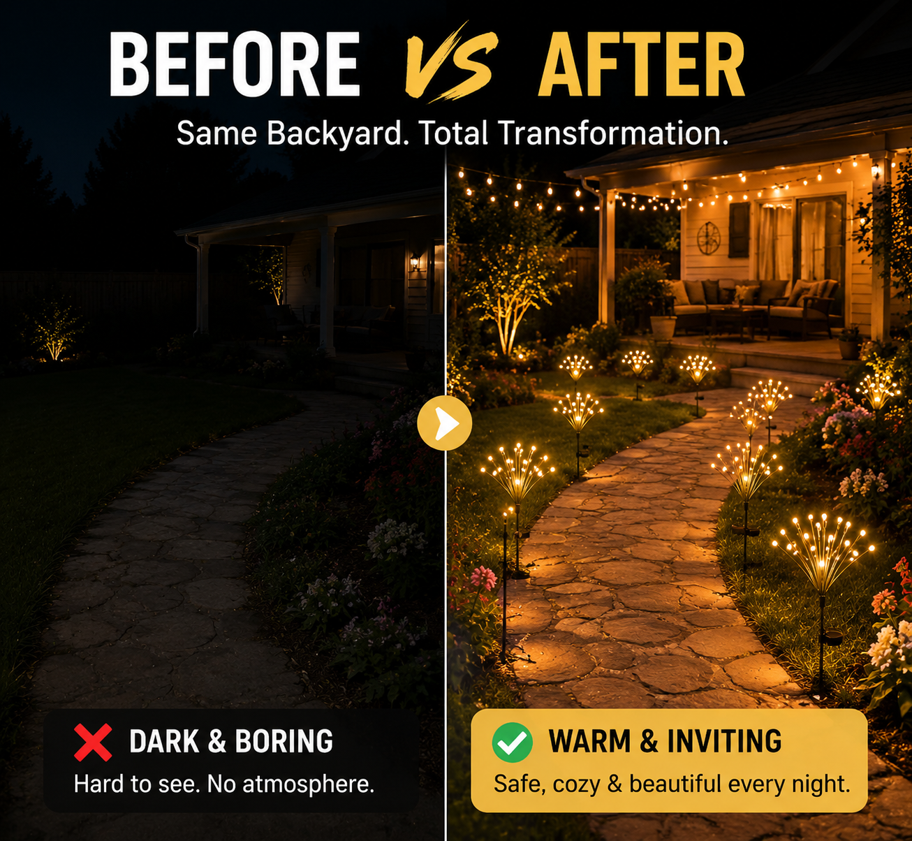 ✨ Turn Your Dark Backyard Into a Cozy Glowing Garden Instantly(4Pcs)
