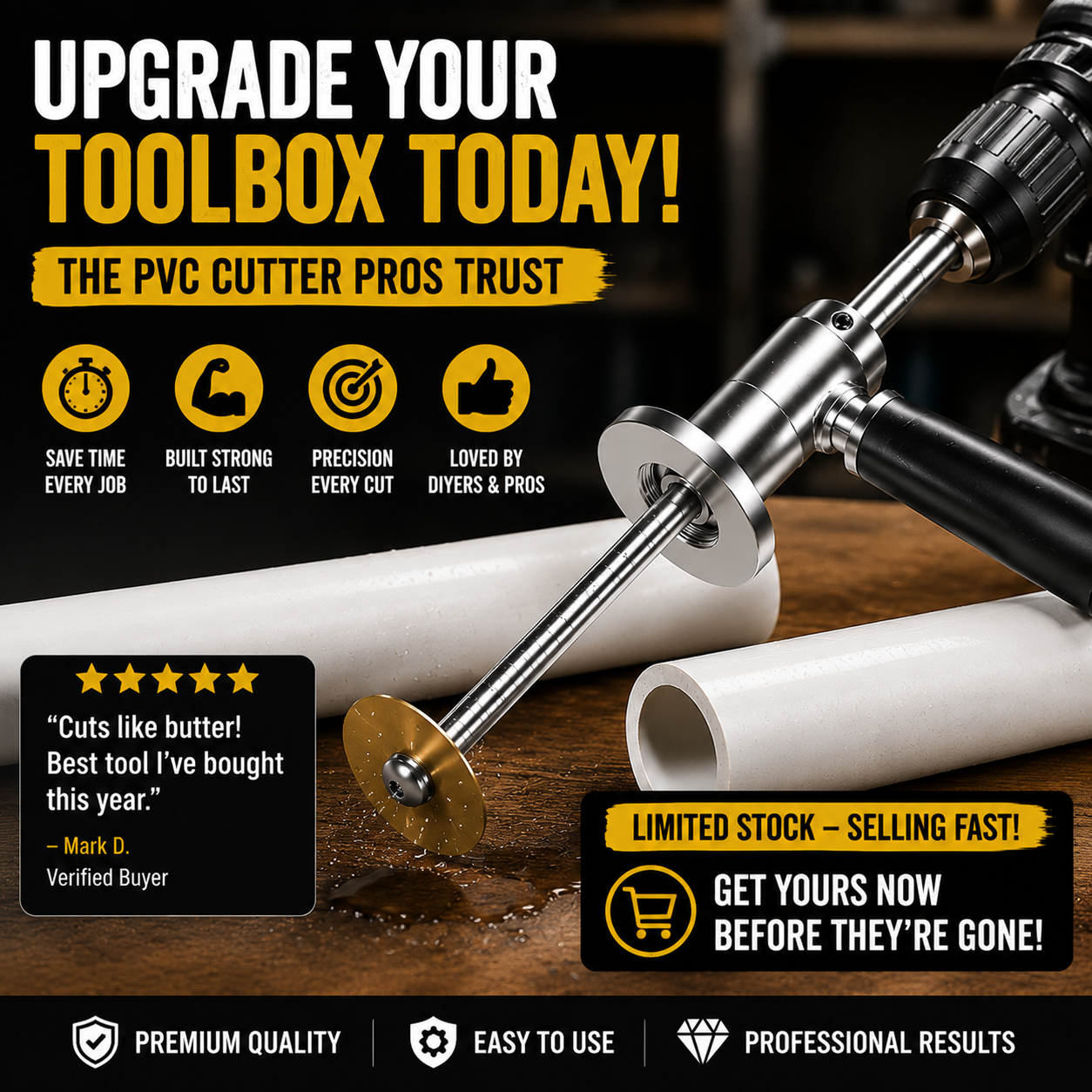 🔧 PVC Pipe Cutter Ratchet Tool – Heavy Duty Quick Cut Plumbing Tool for PVC, PPR & PE Pipes