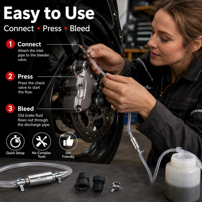 🔥HOT SALE🔥2pack Car Brake Bleeder Hose Kit with One Way Check Valve
