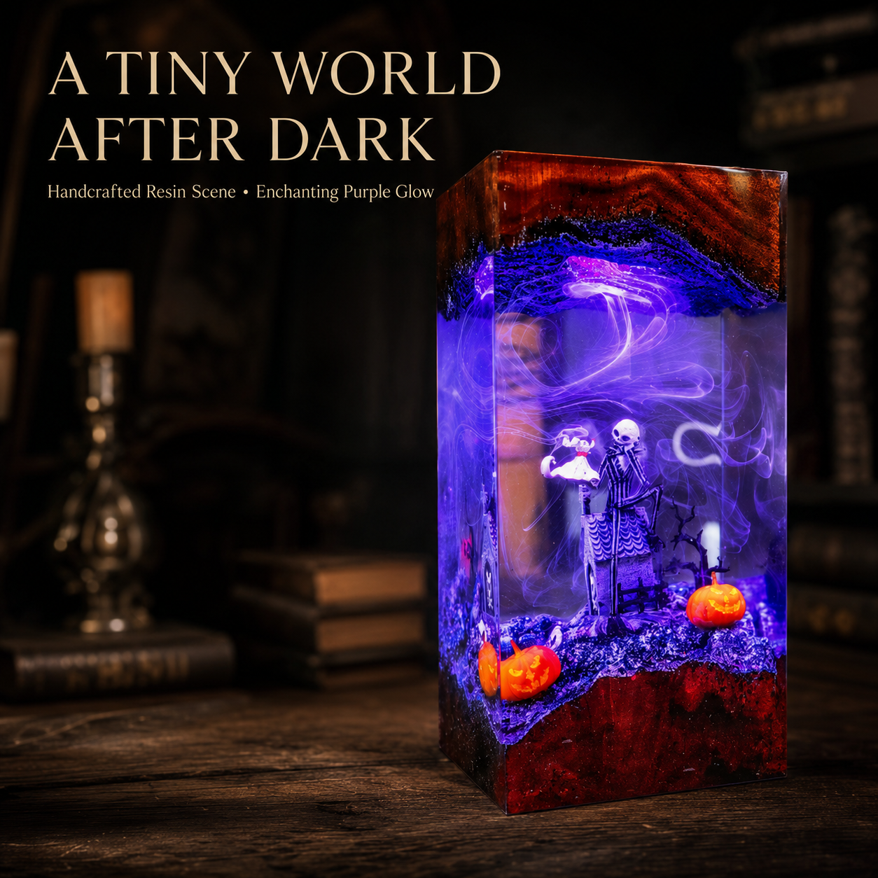 Gothic Resin Scene Night Light 🎃 – 4 Enchanting Styles