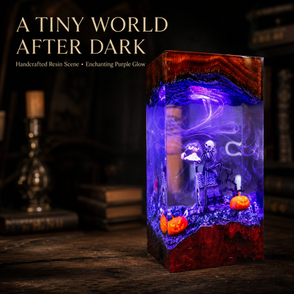 Gothic Resin Scene Night Light 🎃 – 4 Enchanting Styles