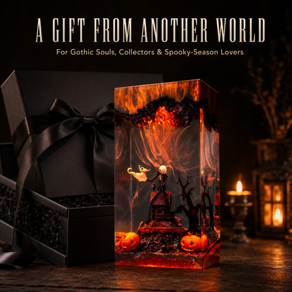 Gothic Resin Scene Night Light 🎃 – 4 Enchanting Styles